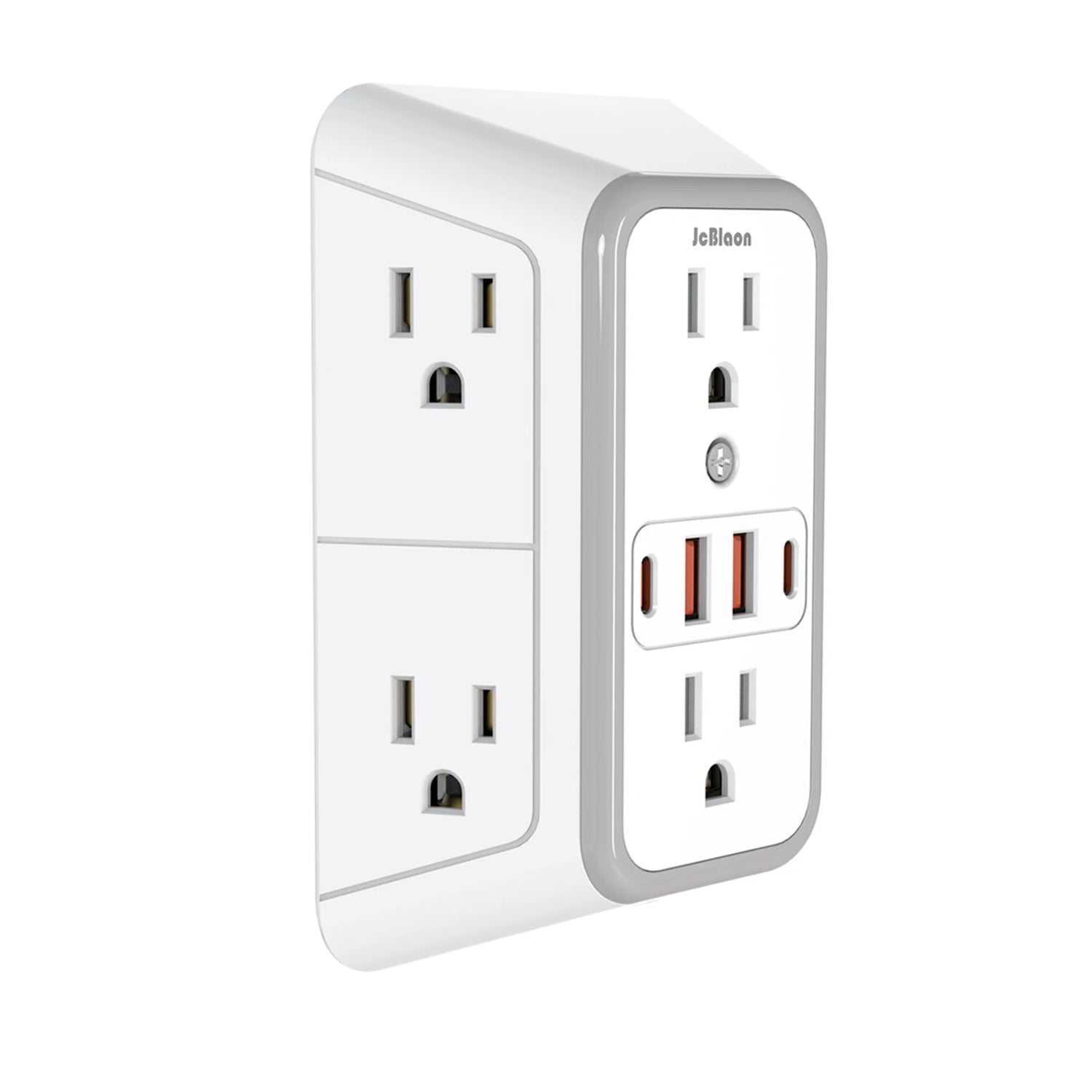 Multiple Sockets US Plug Power Strip with 6 AC Outlets 4 USB Ports(2 Type C), Wall Socket Universal Network Filter Fast Charging