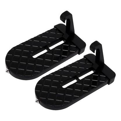 Car Door Step for Easy Roof Access -Multi-Foldable Aluminum Alloy Car Step Hook for Most Cars, Suvs, Trucks - with Glass Breaker - Roof Rack Accessories - Max Load 220 Lbs