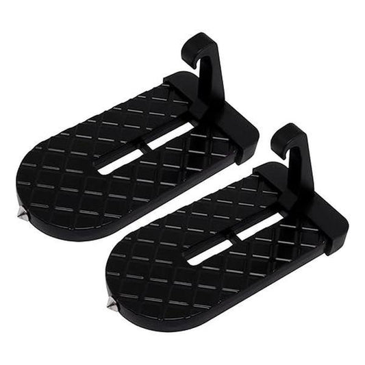 Car Door Step for Easy Roof Access -Multi-Foldable Aluminum Alloy Car Step Hook for Most Cars, Suvs, Trucks - with Glass Breaker - Roof Rack Accessories - Max Load 220 Lbs