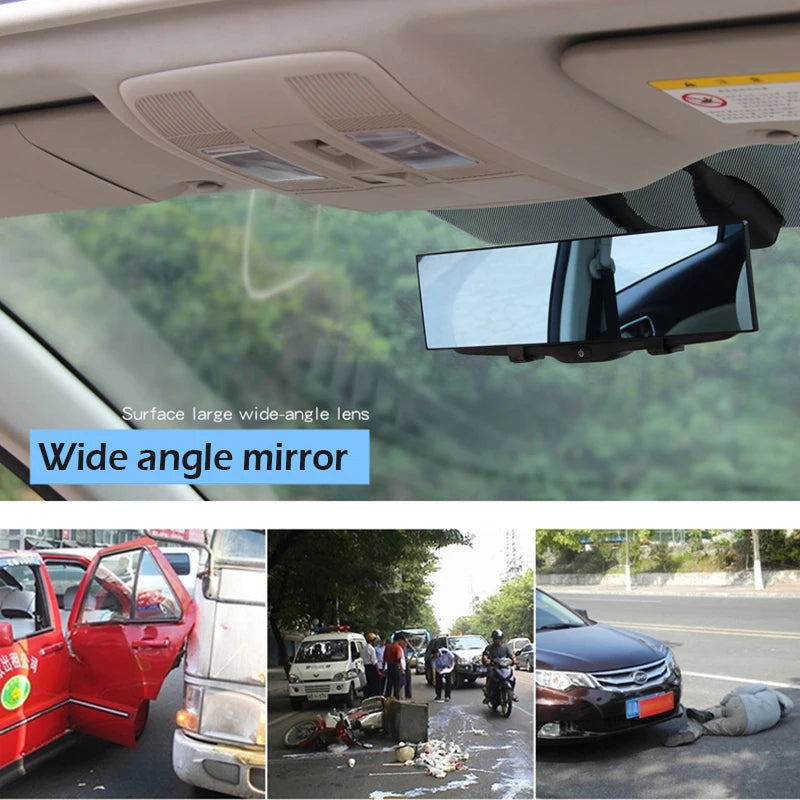 HD Car Rear View Mirror Wide-Angle Panoramic Rearview Mirror Auto Reverse Back Parking Reference Rear Mirrors 30Cm Car-Styling